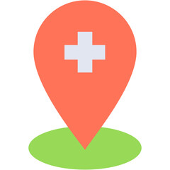 Obraz premium Hospital Location vector design .svg