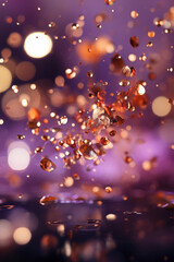 Obraz premium Golden particles levitating.