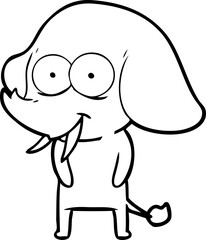 happy cartoon elephant