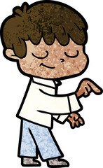cartoon happy boy