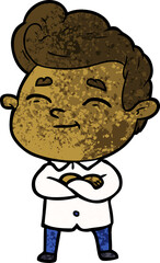 happy cartoon man