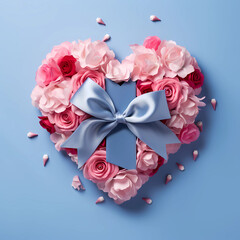 heart shaped box with ribbon