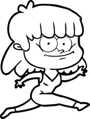 cartoon girl smiling