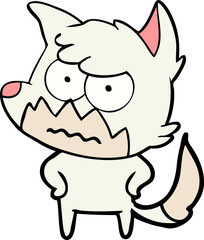 cartoon annoyed fox
