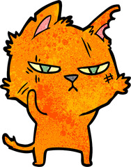 tough cartoon cat