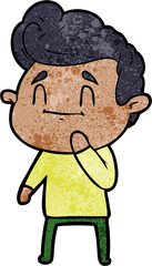 happy cartoon man