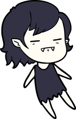 cartoon undead vampire girl flying
