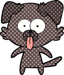 cartoon dog with tongue sticking out