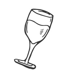Wine glass. illustration. Winemaking products in sketch style