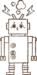 Robot Charcoal Drawing