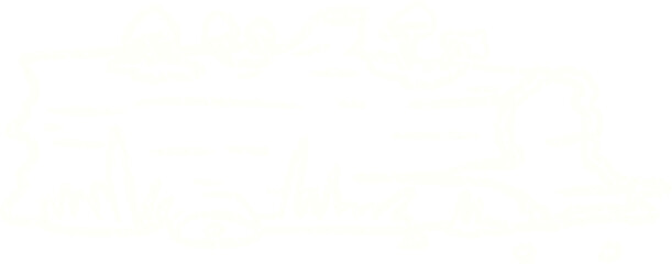 Hollow Log Chalk Drawing