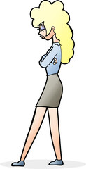 cartoon annoyed woman