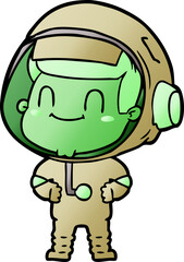 happy cartoon astronaut man © lineartestpilot