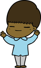 cartoon smug boy