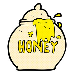 freehand drawn cartoon honey pot