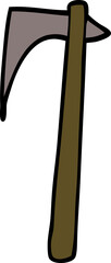 cartoon doodle viking axe