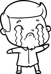 cartoon man crying