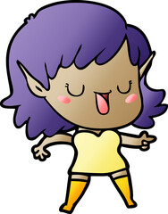 cartoon elf girl