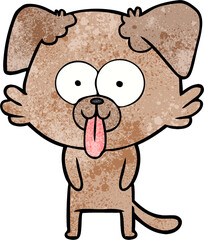 cartoon dog with tongue sticking out