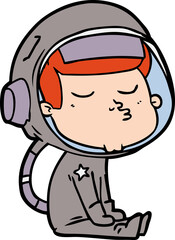 cartoon confident astronaut © lineartestpilot