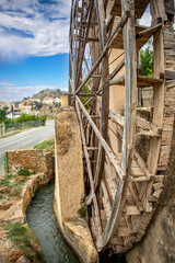 Detail of the Miguelico Núñez irrigation wheel in the Blanca orchard in the Ricote Valley, Murcia