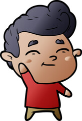 happy cartoon man