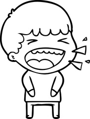 cartoon laughing man