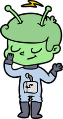 friendly cartoon spaceman