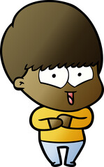 cartoon happy boy