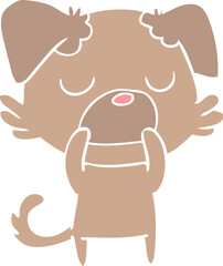 flat color style cartoon dog