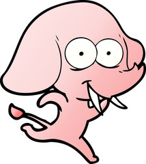 happy cartoon elephant