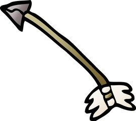 cartoon doodle primitive arrow