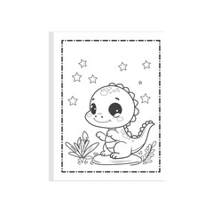 Cute Baby Dinosaur Coloring Pages