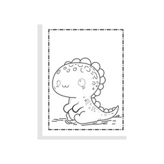 Cute Baby Dinosaur Coloring Pages