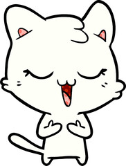 happy cartoon cat