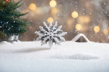 Obraz na płótnie Canvas Winter Scene, Christmas Tree, New Year