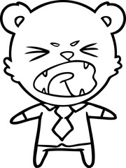 angry cartoon bear