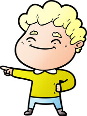 Obraz premium cartoon friendly man