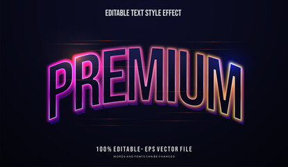 Fototapeta premium Editable text style effect modern color. Text style vector file