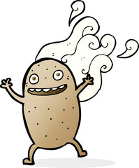 cartoon happy potato