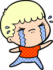 cartoon man crying