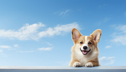 corgi dog in playing generative ai