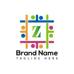 Abstract Z letter modern initial lettermarks logo design	
