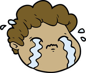 cartoon crying boy