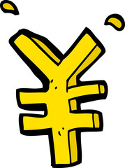 cartoon yen symbol