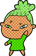 cartoon woman