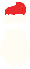 flat color illustration of santa hat and beard