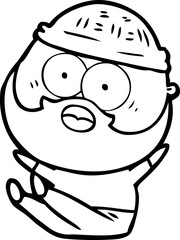 cartoon bearded man