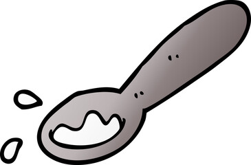 cartoon doodle ladle of food