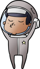 Obraz premium cartoon confident astronaut